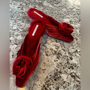 Gianni Bini Red Velvet Heels